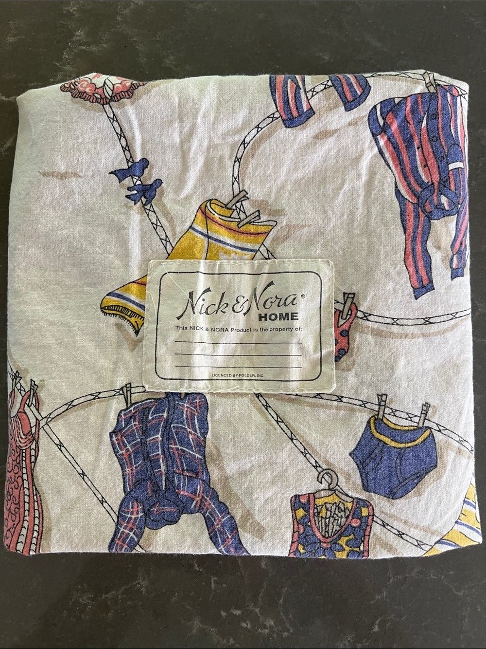 Nick & Nora Vintage Laundry Bag- Rare!